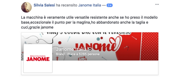 la tua prima janome