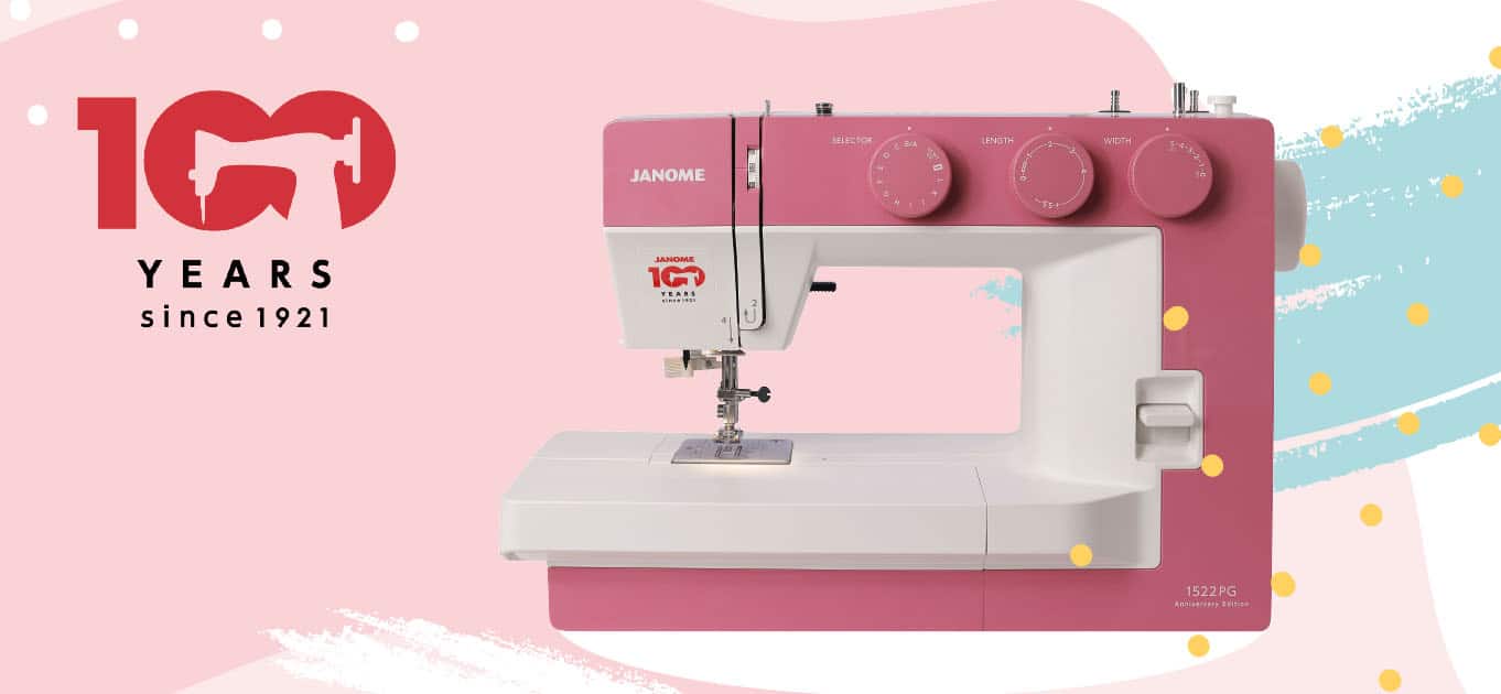 janome macchine da cucire 1522 pink anniversario 100 anni