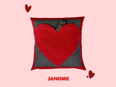 janome macchine da cucire cuscino per san valentino