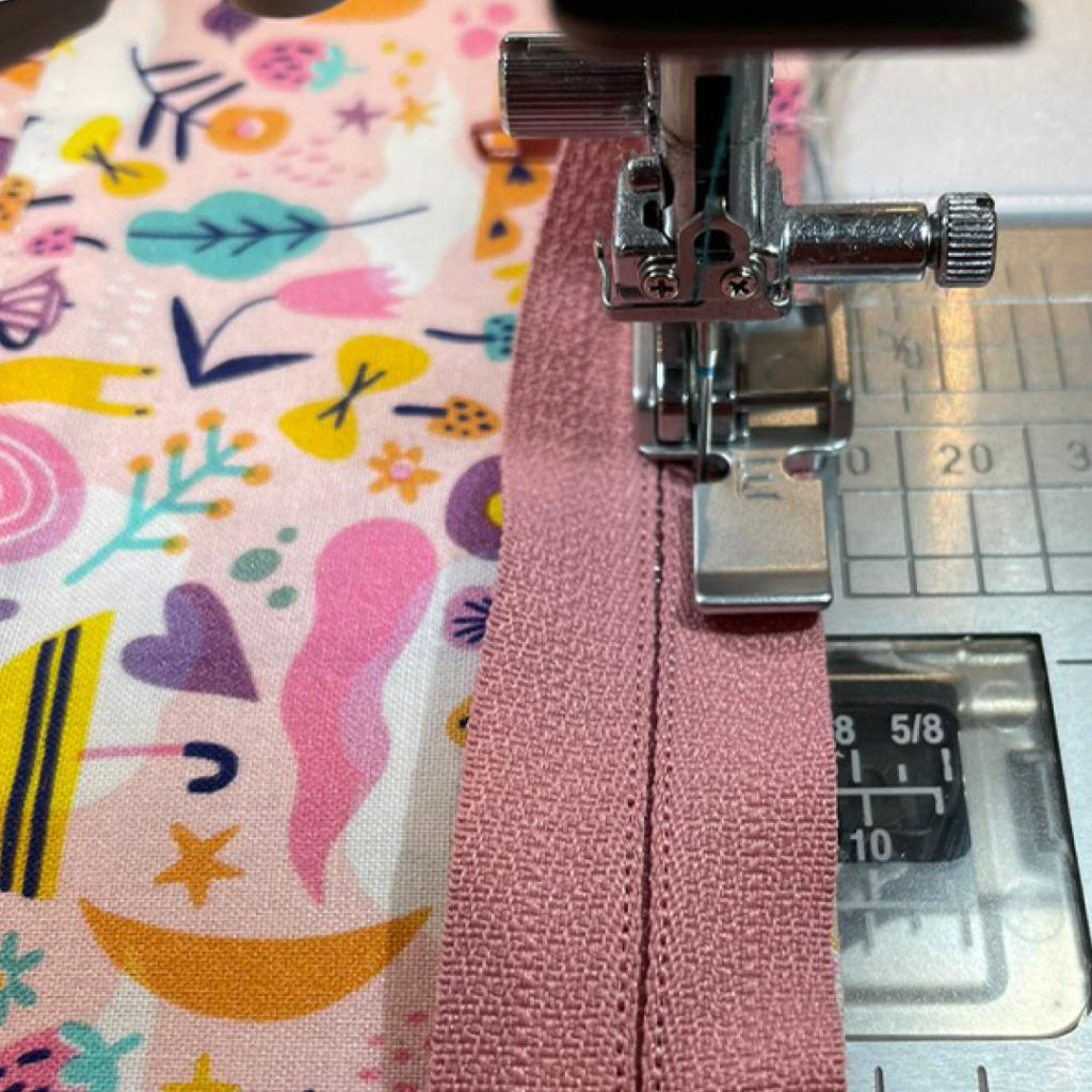 tutorial pochette janome macchine per cucire piedino per cerniera